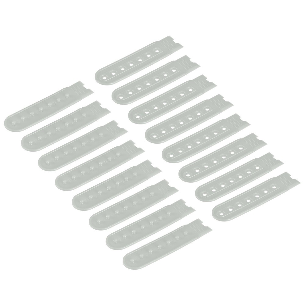 8 Pairs Snapback Strap Cover 7 Holes Plastic Hat Snap Buckle Light Khaki
