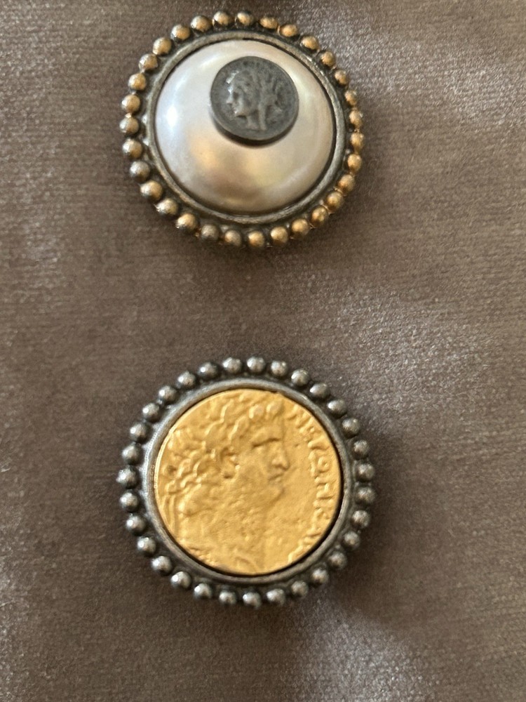 Vintage Set Of 6 Button Covers Various Patterns And Sizes