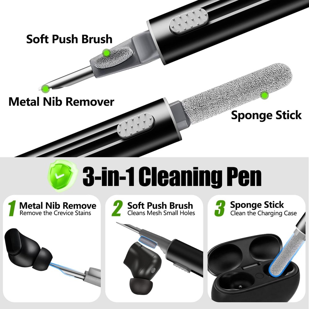 9 Pairs Replacement Ear Tips for Beats Studio Buds/Fit Pro/Studio Black