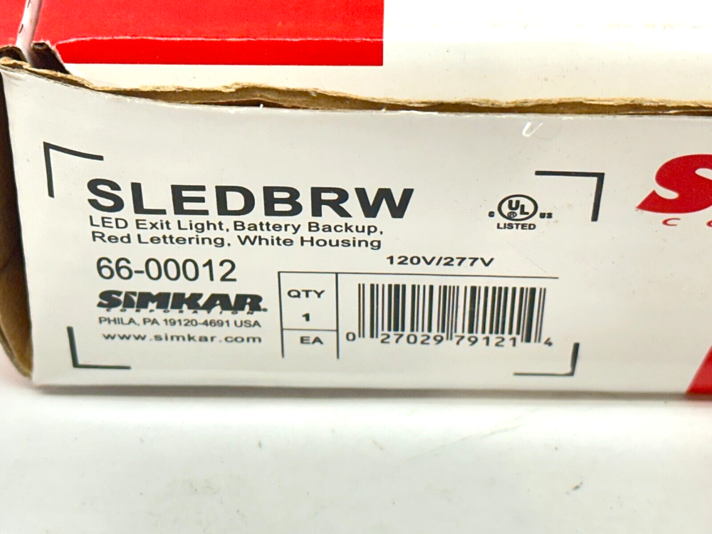 Simkar SLEDBRW Self-Powered LED Emergency Exit Light 4W 120/277V