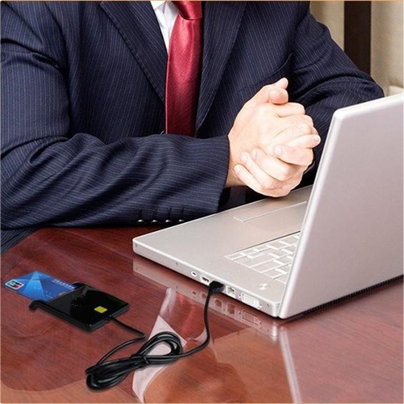 USB Smart Card Reader DNIE ATM CAC IC ID SIM Card Reader for Windows Linux