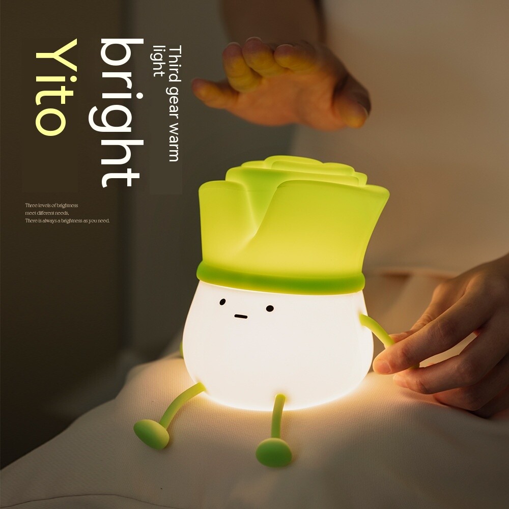 Green Chinese OnionNight Light Decompression Desktop Decoration
