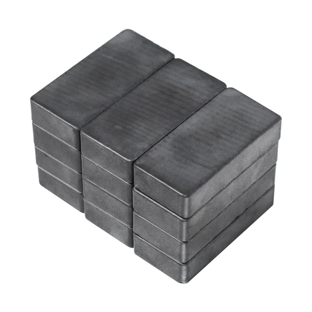 12 Pack Square Ferrite Magnets Ceramic Block Magnets for DIY Projects