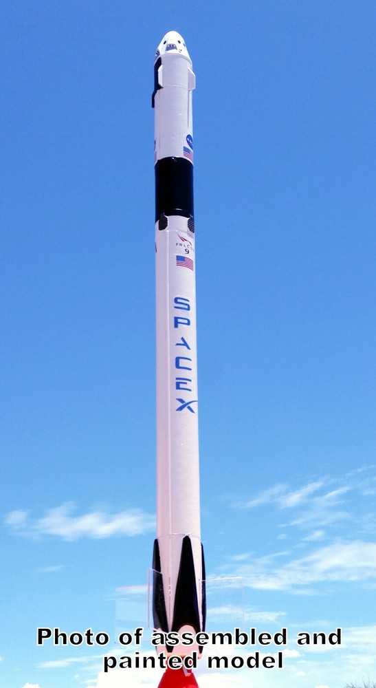 SpaceX Crew Dragon Flying Model Rocket Super Detail Barebones Builder's Kit