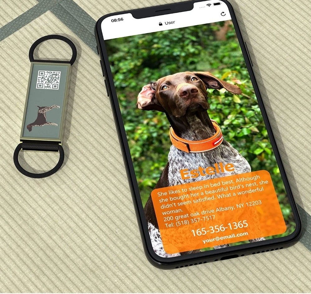 DISONTAG QR Code Dog Tags Personalized for Pets German Short-haired Pointer NEW