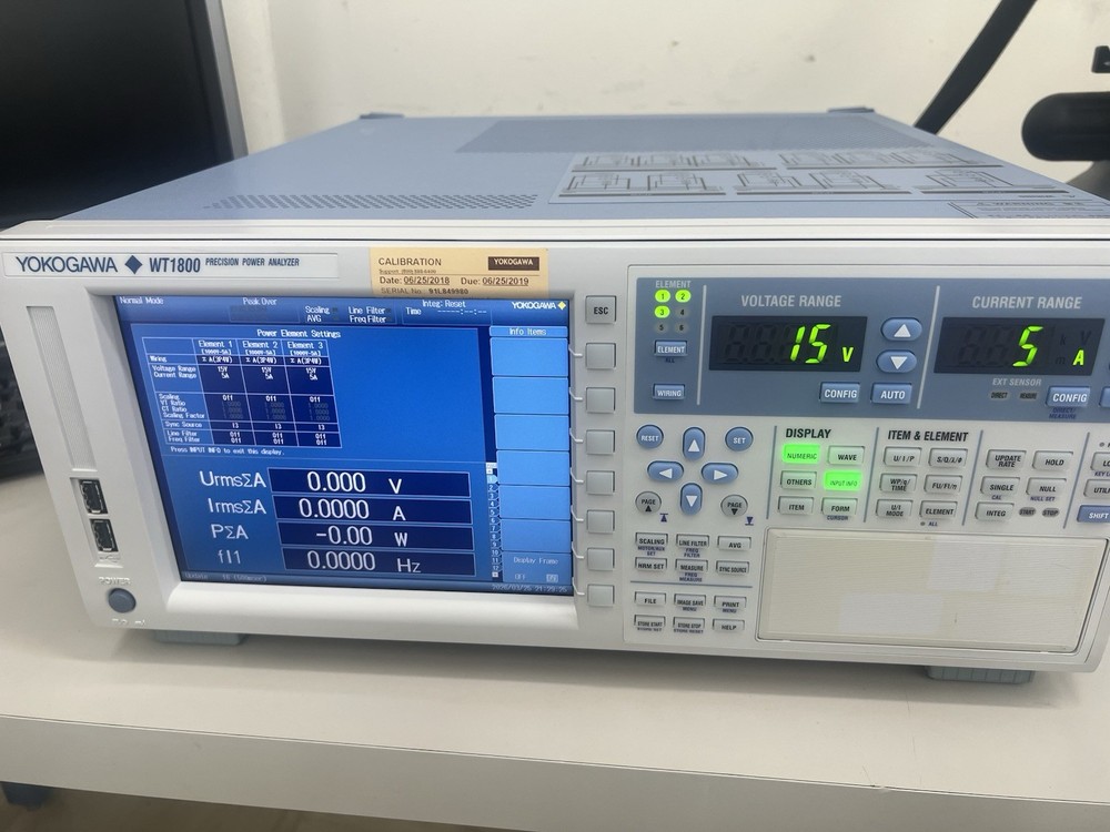 Yokogawa WT1800 Precision Power Analyzer.