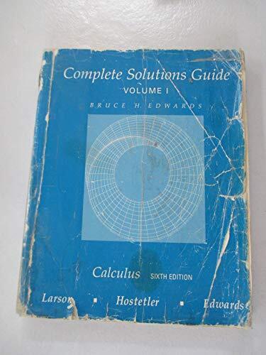 Calculus : Instructor's Solutions Guide by Bruce H. Edwards (Paperback)