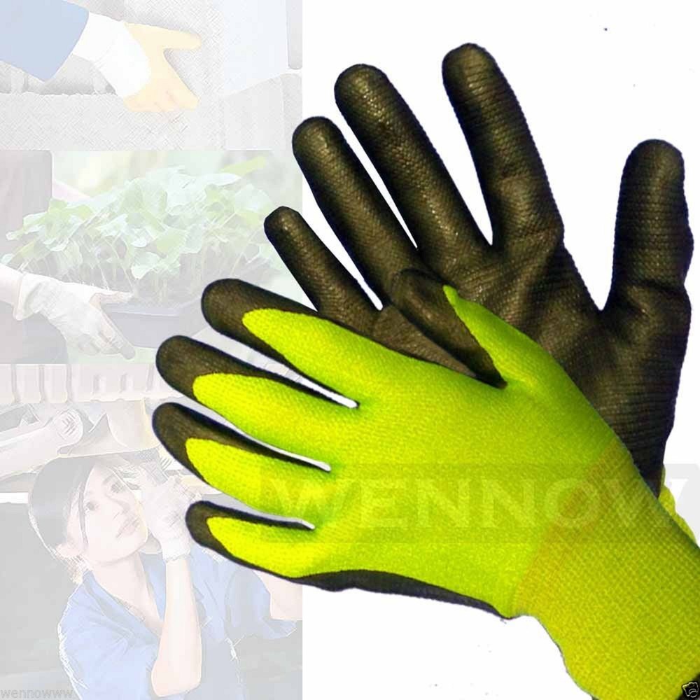 10x Medium Rubber Coated Comfortable Flexible Breathable Work Glove (Any Color)