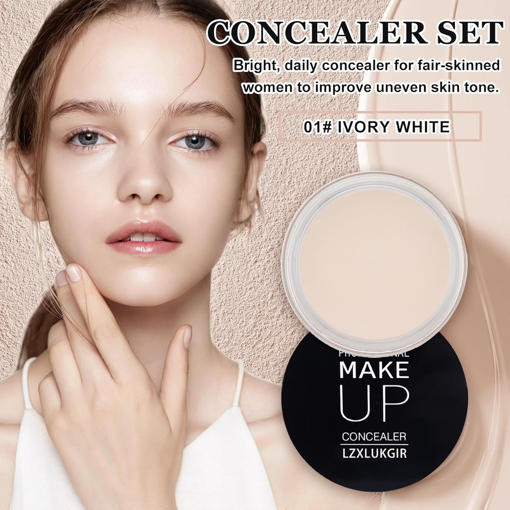 White Concealer under Eye Corrector Cream Concealer Makeup Full Coverage Conceal