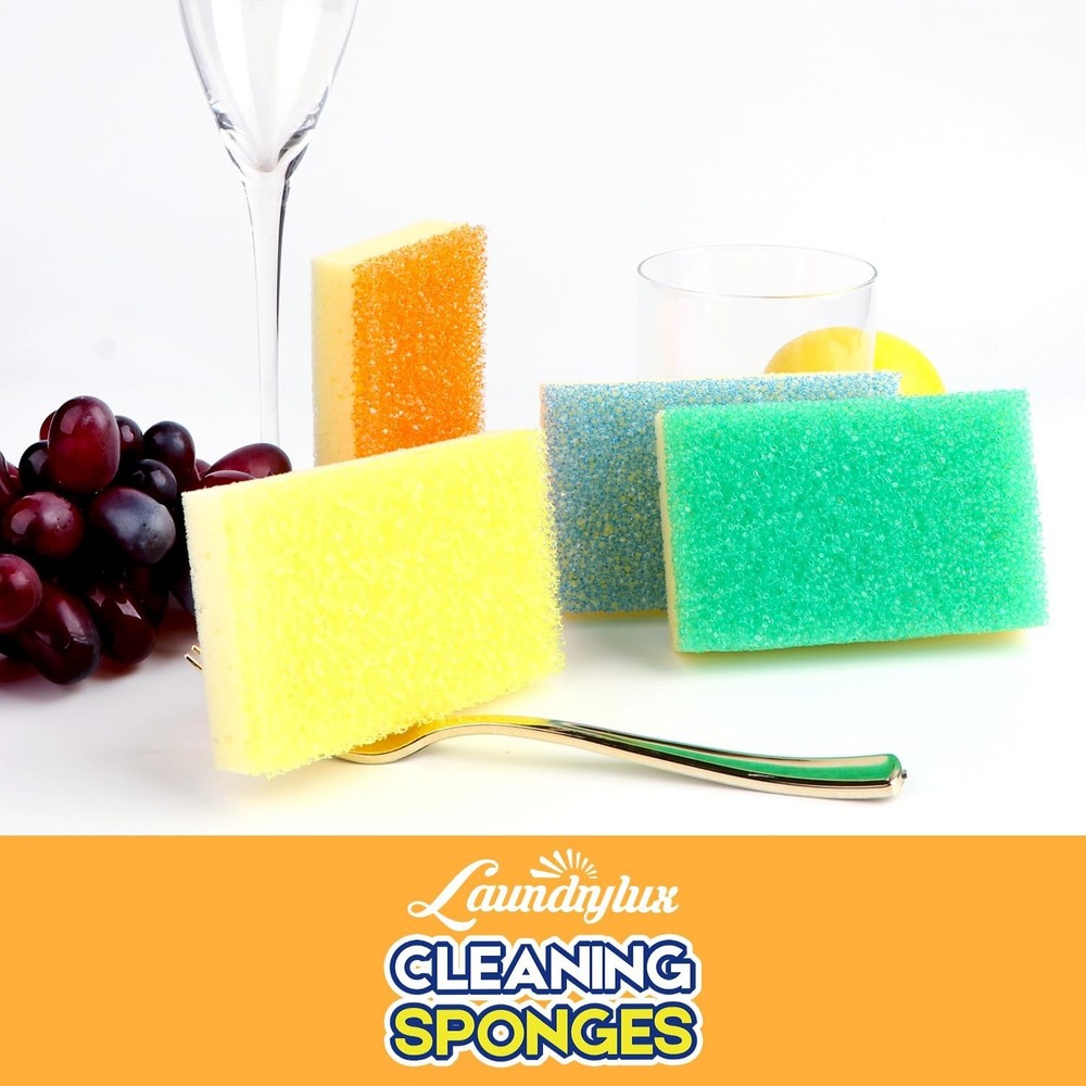 Scrub Sponge, Dual-Sided Temperature-Responsive Scrubber - Non-Scratch - Mult...