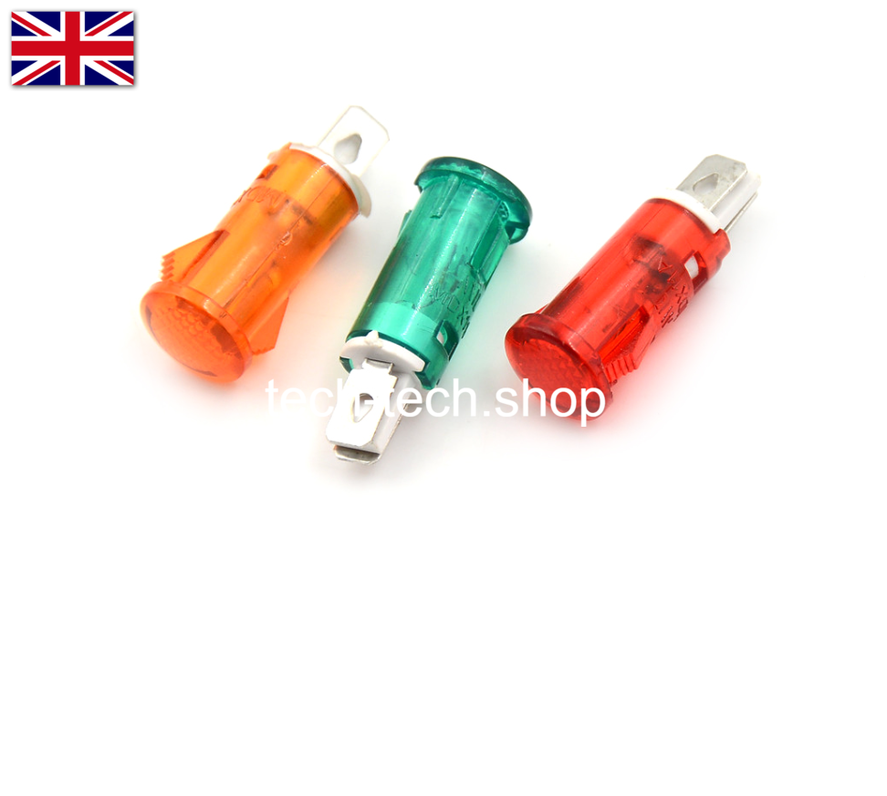 6pc Classic Kit Car Warning Lights Lamp 12v 12 volt Dash-board Panel Indicator