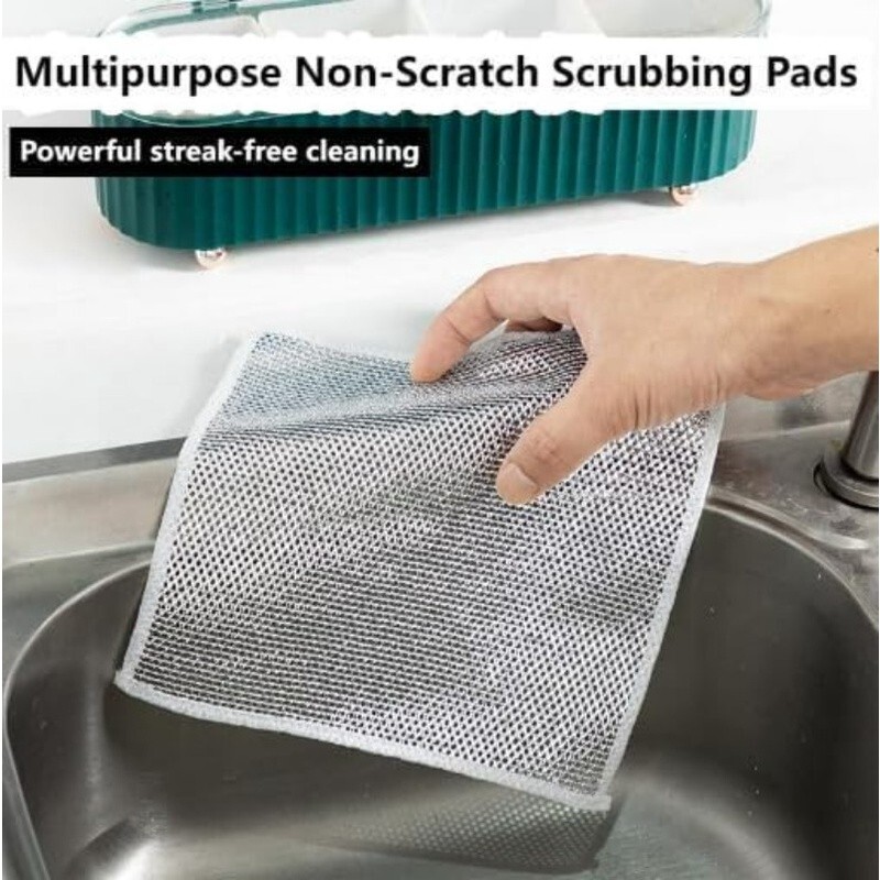 Multipurpose Wire Dishwashing Rags Rust Removal Cleaning Cloth Kitchen