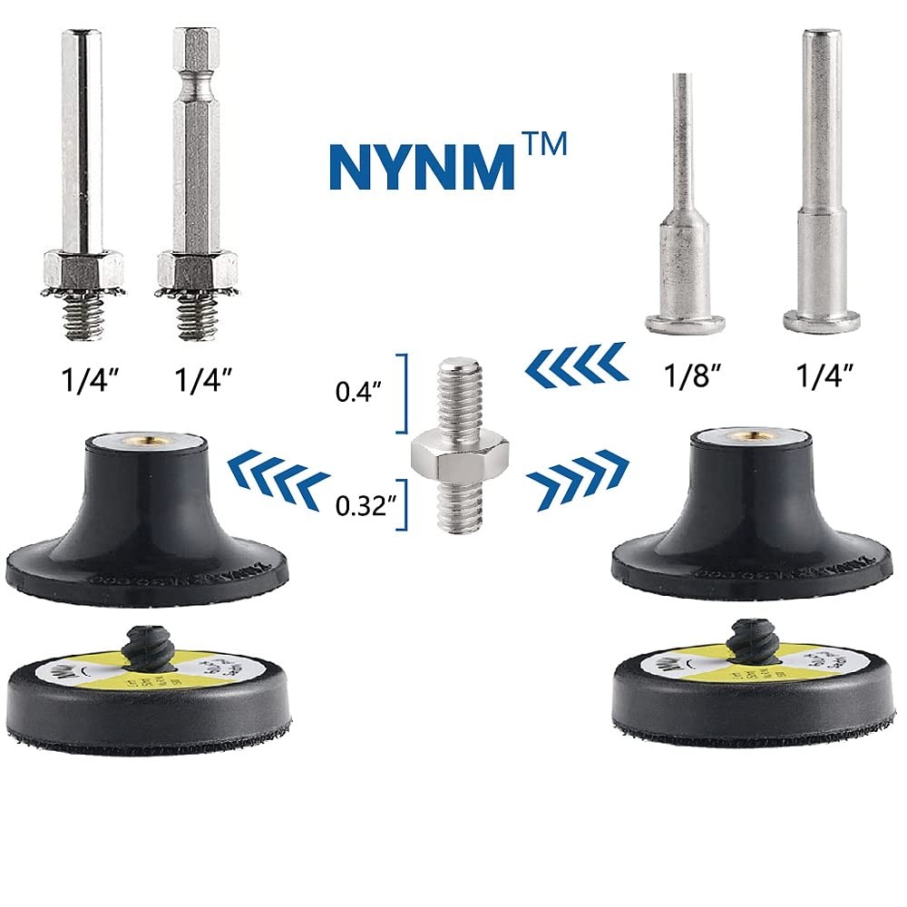 9 Pack 2 Inch Versatile Die Grinder Attachment Kit Roll Lock Pad Holders,...