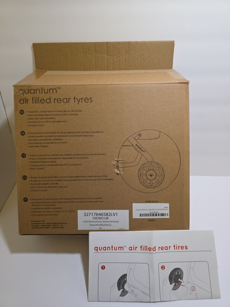Replacement Rear Tires For Diono Quantum Stroller NIB