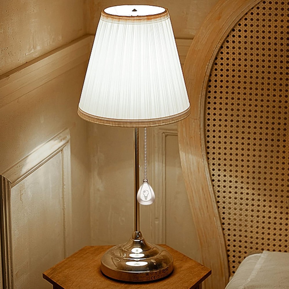 Silver Ceiling Fan Pull Chain, 12 Inches Decorative 4Pack