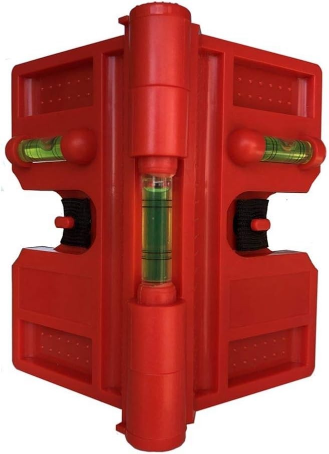 2 Pack Folding Magnetic Post Level Tool for Pipe Beam Fence Alignment