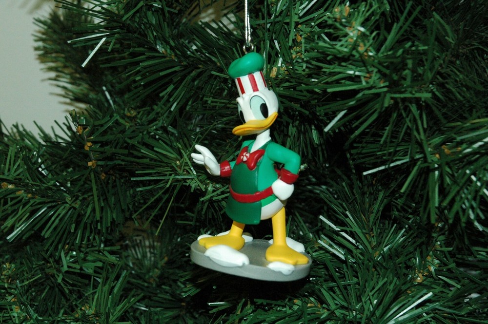 Donald Duck Dressed as a Chef Christmas Ornament