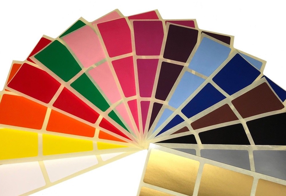 Large 50 x 70mm Mixed Pack Of Colour Coded Rectangular Stickers - Address Labels