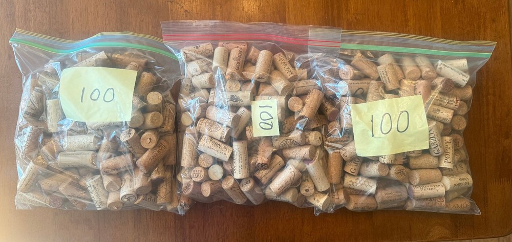 used natural wine corks lot