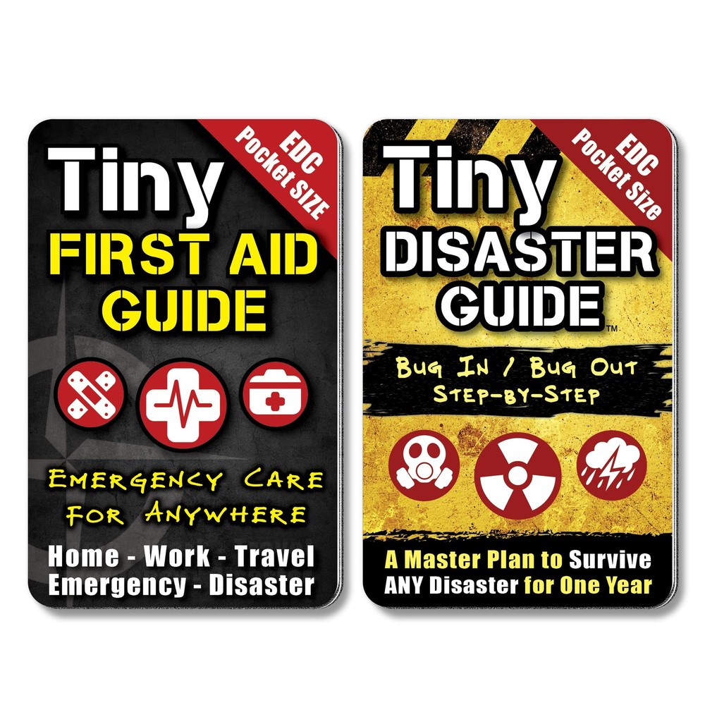 Tiny First Aid & Guide Set – Pocket Preparedness Handbooks for Survival, Safe...