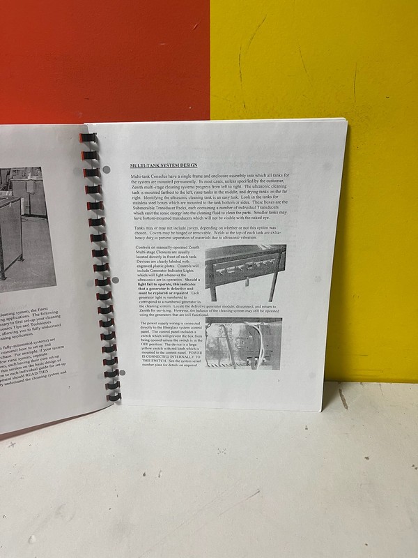 Zenith Ultrasonics 201 System Operating and Service Manual