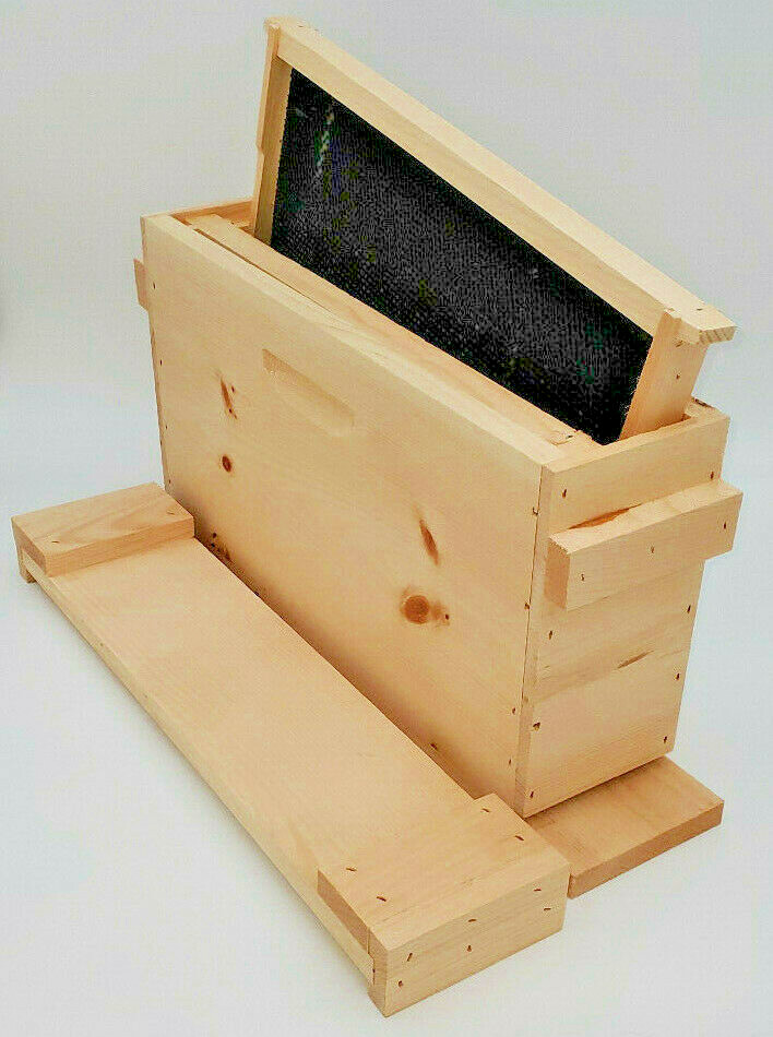 Assembled 2 Frame, Nuc, Deep Langstroth Beehive Box Commercial Pine