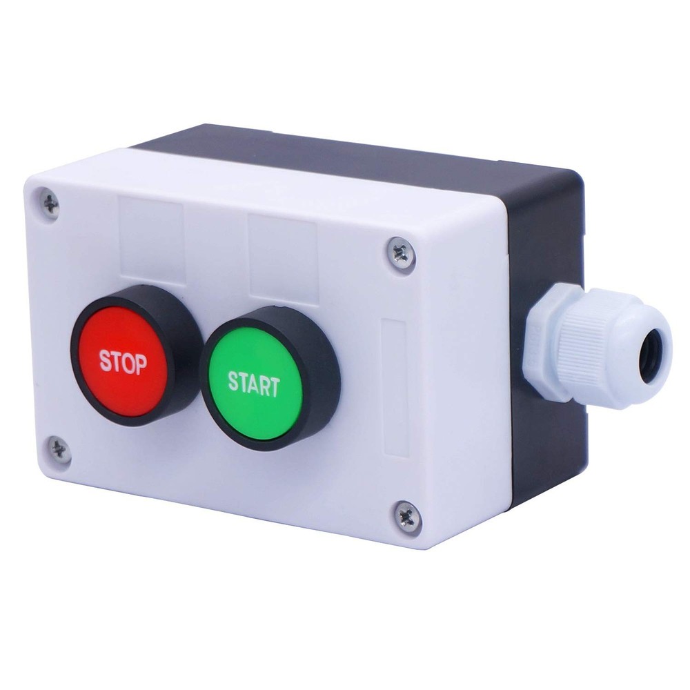 Taiss Momentary Push Button Switch Station Box Start/Stop Red A-Start/Stop