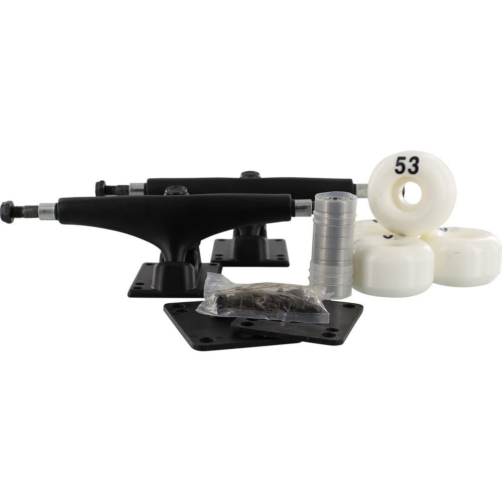 Essentials Component Pack 5.25 Black with 53mm White Wheels