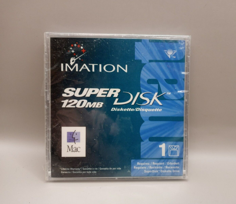 NEW (1) Imation SuperDisk Mac Diskette Disk 3.5in 120MB Sealed