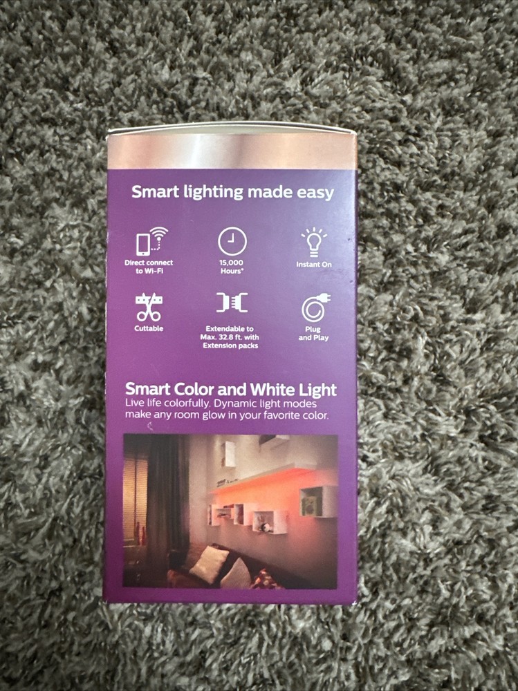Philips Smart Plug-In Dimmable Wi-Fi Wiz Connected Strip Light 6.5-ft