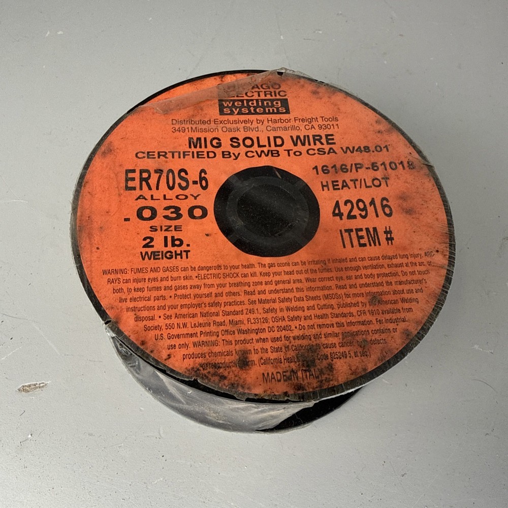 NEW Chicago Electric Mig Solid Wire 2lb. -030 Item Number 42916