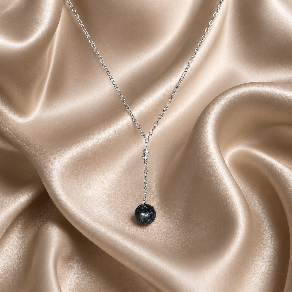 Blue Moon Drop Necklace