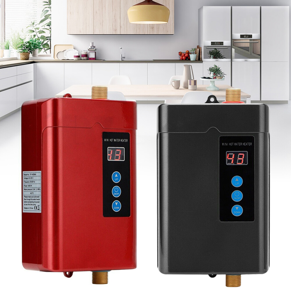 Electric Instant Water Heater-Compact 110V for Kitchen/Bathroom Use 28-55°C Mini