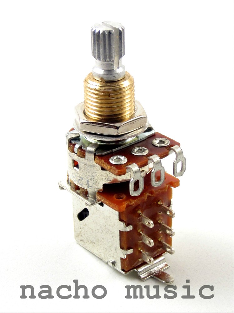 Bourns 500K Push-Pull LINEAR Taper Switch Potentiometer / Pot DPDT