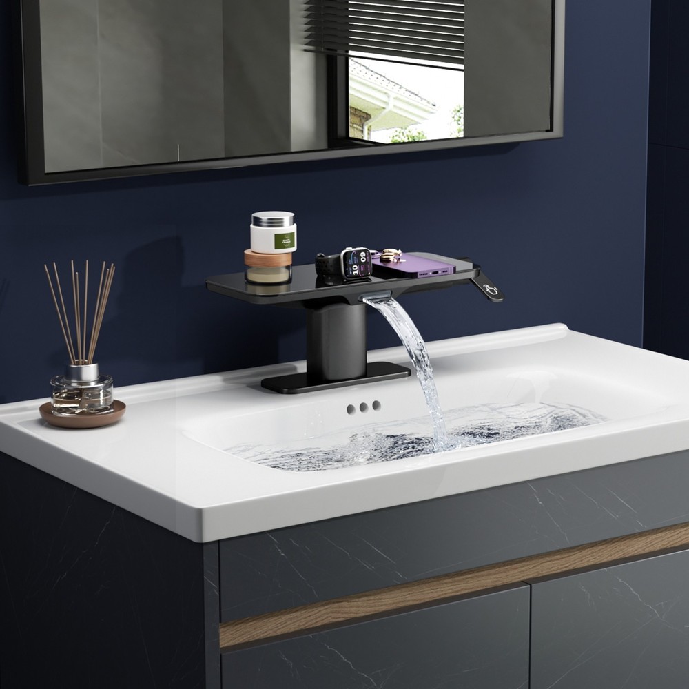 Single-Handle WaterfallBathroomSink Faucet, Elegance Modern Design