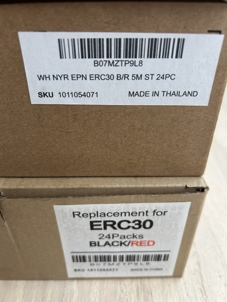 BIGGER Black Red Replacement for ERC30 Printer Cartridge 3+ Boxes 86 Units