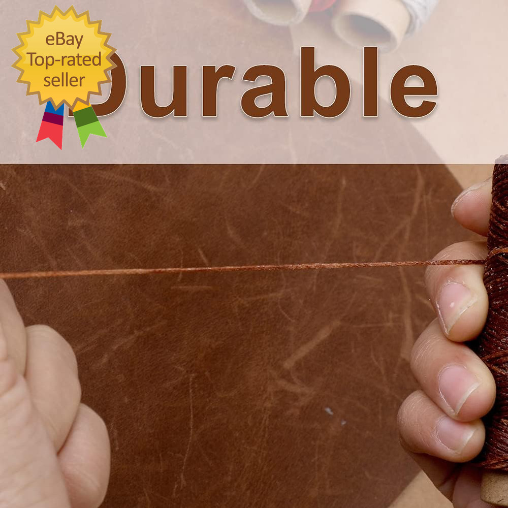 660 Yards Leather Sewing Waxed Thread - 150D 55Yards per Spool Stitching Thread