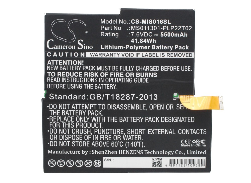Battery for Microsoft 4YM-00001,MQ2-0000,PS2-00001,Surface 3,Surface Pro 3