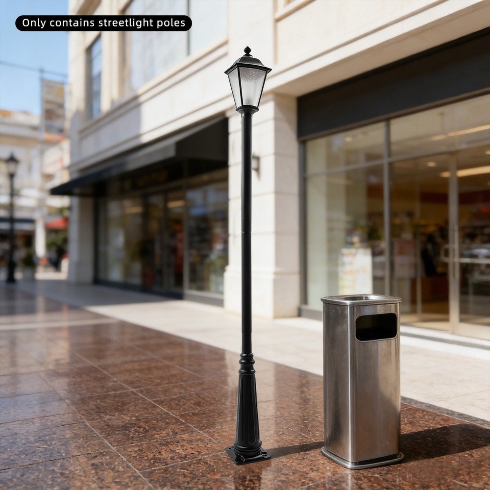 3.8 Meters Outdoor Split-type Light Post With Sturdy Ground Cage For Sidewalks