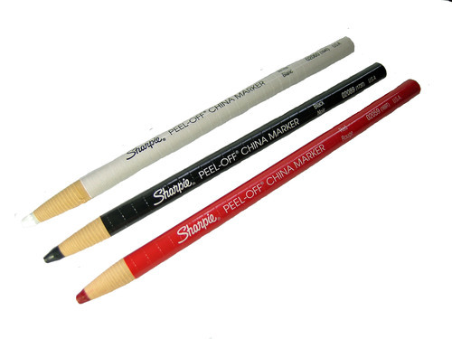 THREE ROD BLANK MARKERS COLOR WHITE,  RED,  BLACK
