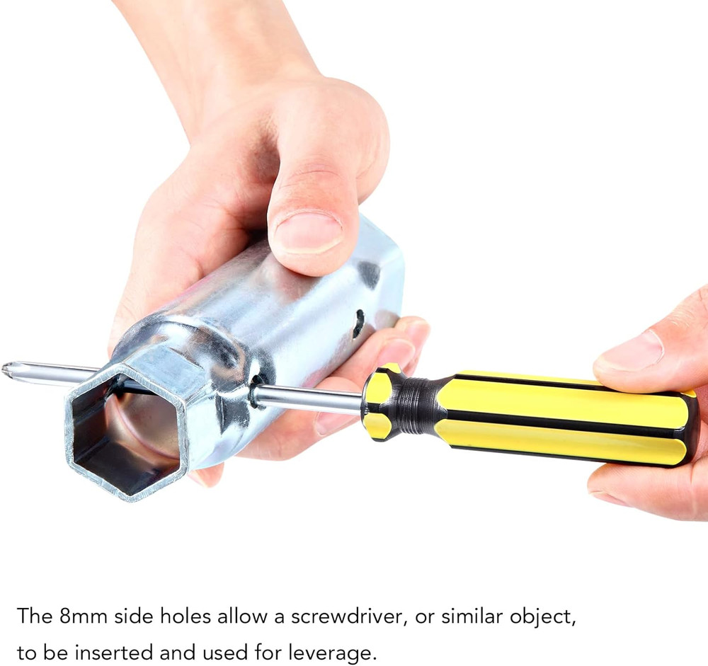 RV Water Heater Element Wrench Socket, Dual Hex Wrench Removal Tool for Anode Ro