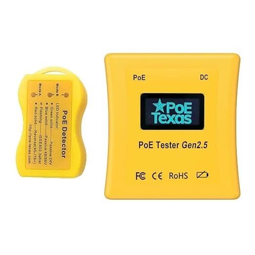 PoE Tester Detector Kit Network Cable Tester Voltage Current Power No Battery