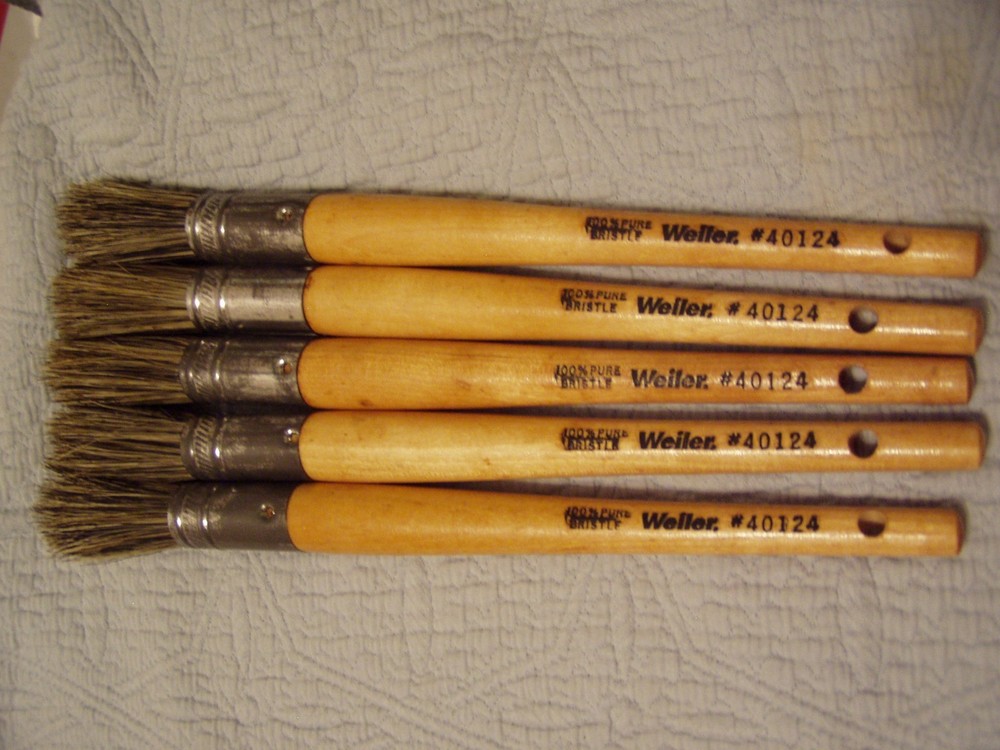 5 Weiler 100% pure bristle brushes