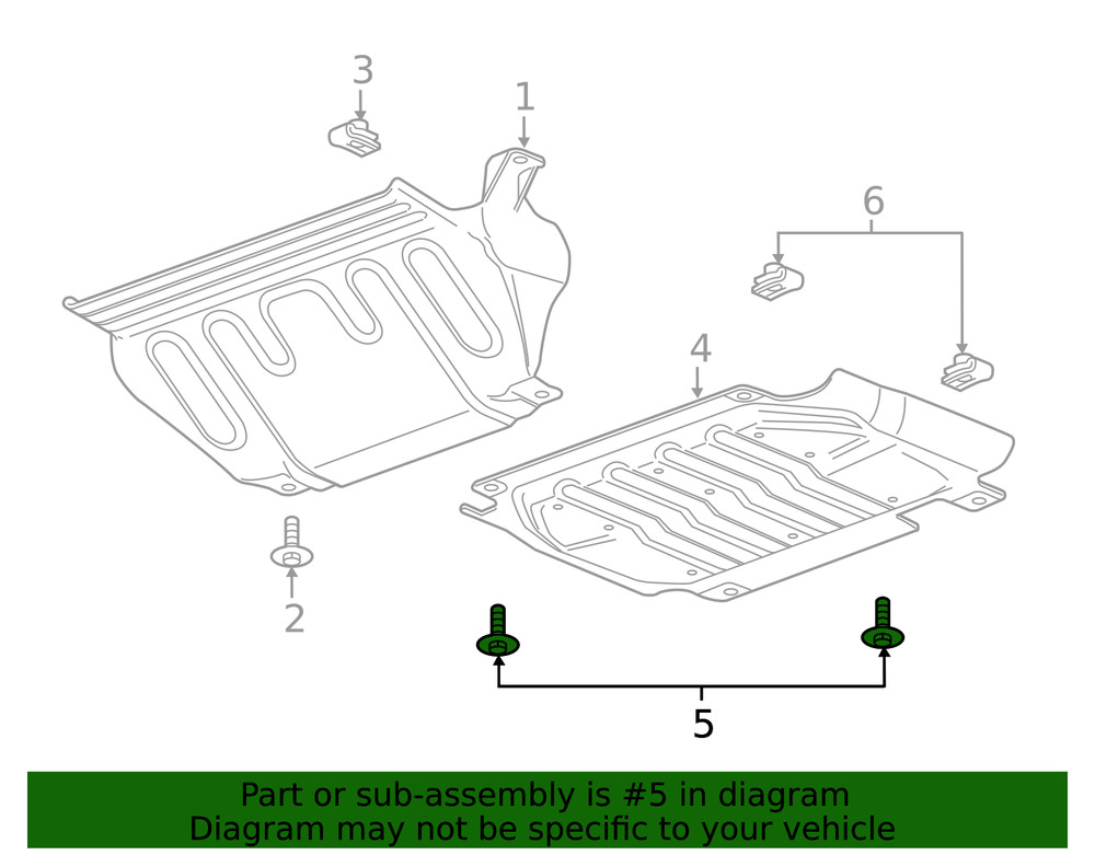 Genuine GM Radiator Support Splash Shield Bolt 11602140
