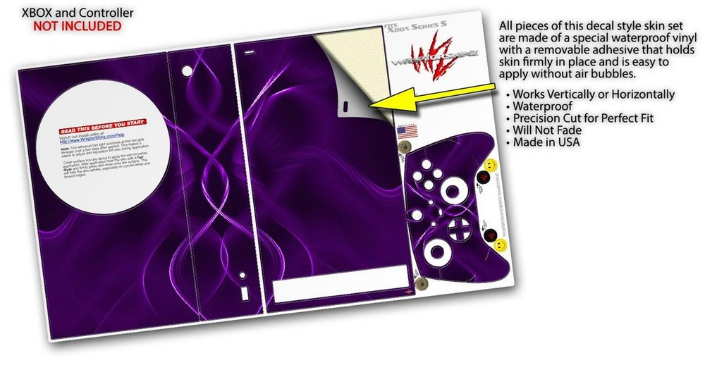 Skins XBOX Series S Console Controller Abstract 01 Purple