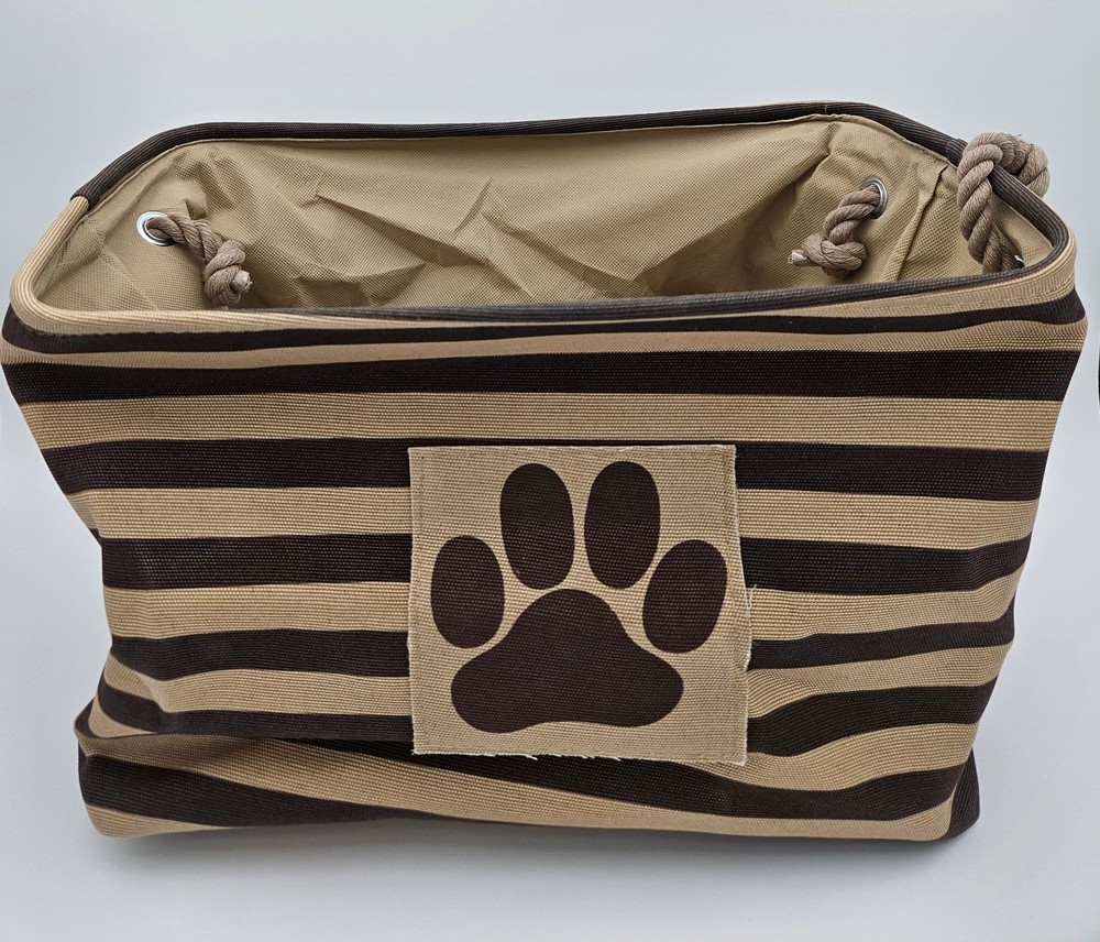Bone Dry Pet Storage Collection Striped Paw Patch Bin - Medium Rectangle