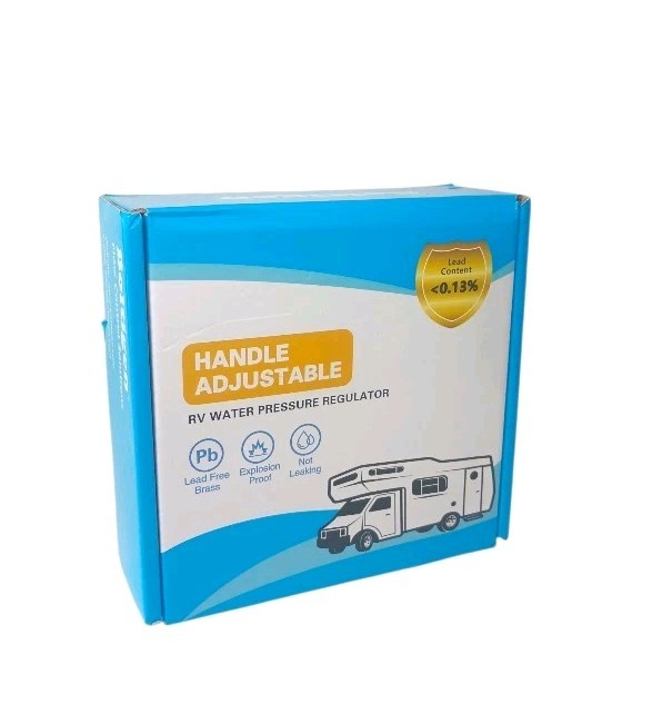 New 1 Pack 3/4" Water Pressure Regulator W/ Gauge Adjustable Handle RV Brass