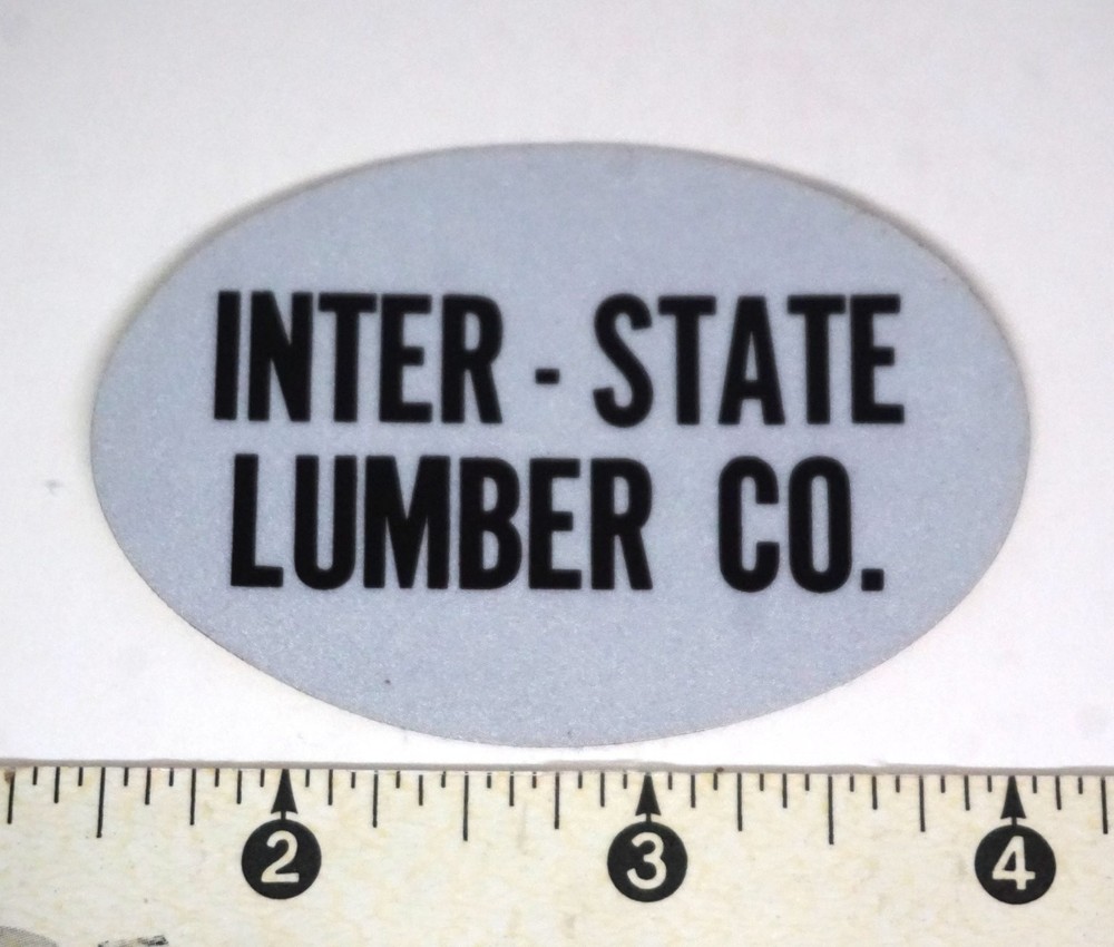 Inter-State Lumber Co. Decal Sticker Coal Mining Industry