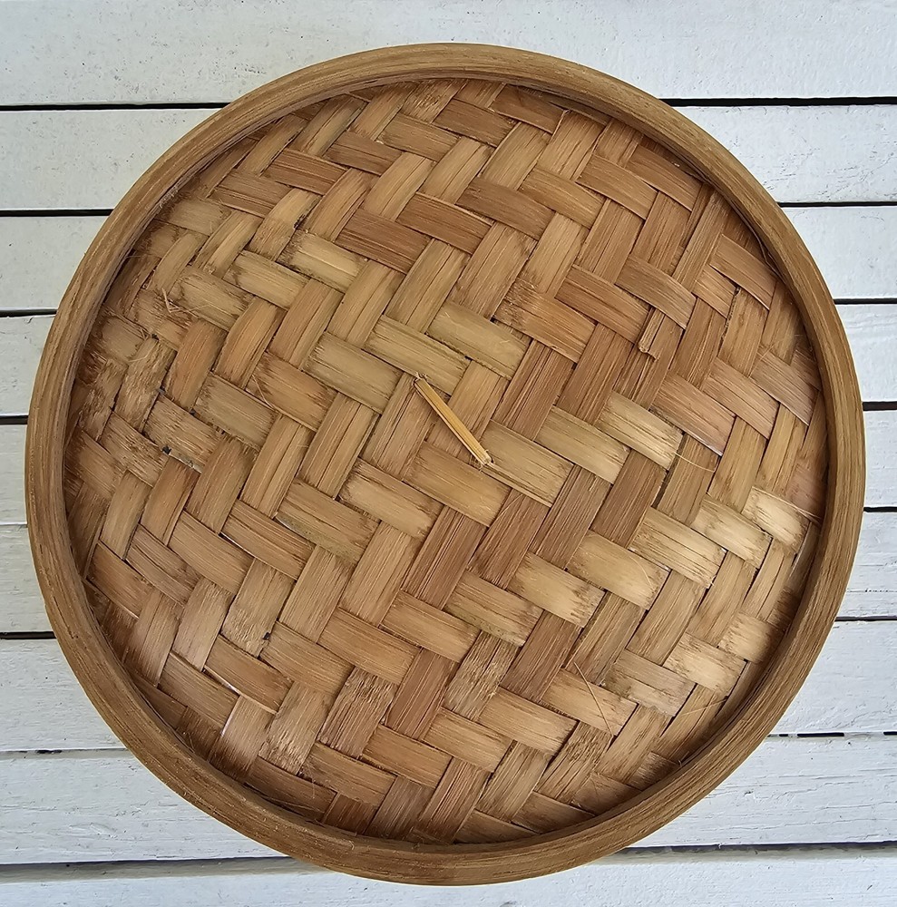 Chinese Kitchen Ware Bamboo Hand Woven Steamer 10.75"x4"