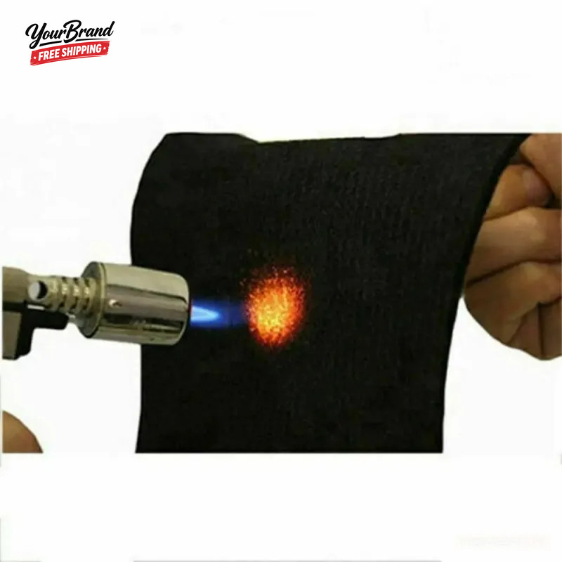 Fireproof Welding Blanket 300X200Mm, Black High-Temperature Insulation Pad for C